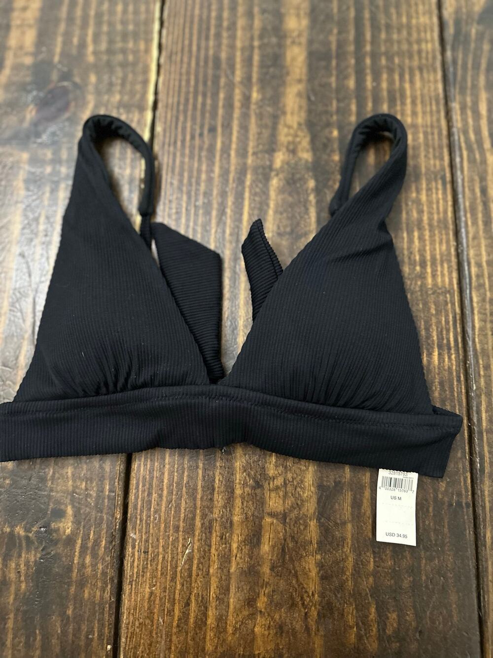 Aerie black bikini top size M